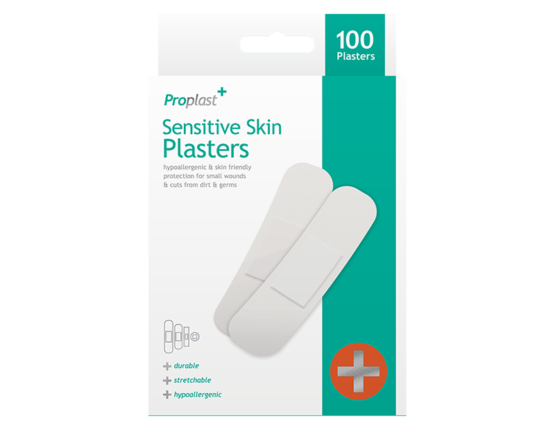 Sensitive Skin Plasters - 100 Pack